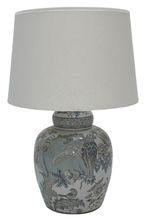 Delia Ceramic Table Lamp - Light Blue and Grey