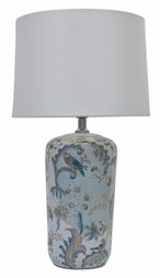 Delia Ceramic Table Lamp - Blue - Large