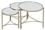 Brookville Nest of Tables - Brass Mirrored - Set of 3