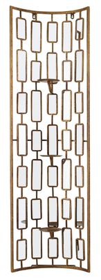 Anna Candleholder Wall Mirror - 3 Light - Rectangular - 36cm x 122cm - Set of 2
