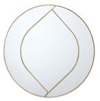 Bianca Wall Mirror - Brass - Round - Dia 90cm