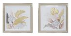 Tropical Floral Prints Photo Frame - Gold - Set of 2