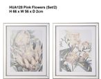 Pink Flowers Photo Frame - Set of 2