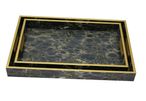 Deep Blue Tray - Serving - Set of 2
