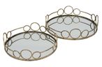 Remy Mirrored Trays - Antique Gold - Set of 4