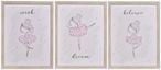 Ballerina Photo Frame - Off White and Brown - Set of 3