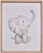 Nelly the Elephant Photo Frame - Off White and Brown - Set of 2