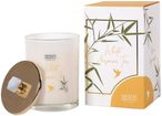 White Jasmine Tea Candle - White and Silver Glass - Set of 4