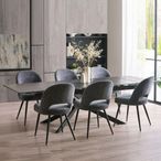 Osaka Extending Dining Table - 6-10 Seater - 160cm-260cm - Black Ceramic