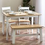 Linwood Dining Table - 114cm - 4 Seater - White Painted