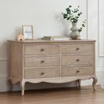 Camille Chest of Drawers - 6 Drawer - Wide - French Style - Oak