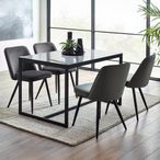 Chicago Dining Table - 120cm - 4 Seater - Smoked Glass