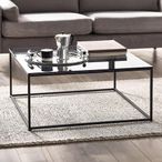 Chicago Coffee Table - 90cm - Square - Smoked Glass
