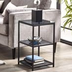 Chicago Side Table - Narrow - Smoked Glass