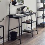 Chicago Office Desk - Smoked Glass