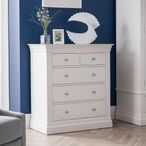 Clermont Chest of Drawers - 3+2 Drawer - White