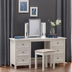 Maine Dressing Table - 6 Drawer - Double - White