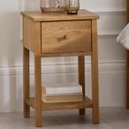 Coxmoor Bedside Table - 1 Drawer - Oak