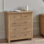 Memphis Chest of Drawers - 3+2 Drawer - Oak Effect