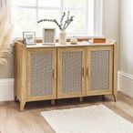 Sydney Sideboard - 120cm - Small - 3 Door - Faux Rattan