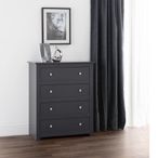 Radley Chest of Drawers - 4 Drawer - Dark Grey