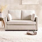 Ottilie Beige Fabric Sofa - 2 Seater