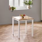 Linwood Dining Table - 69cm - 2 Seater - Square - White Painted