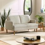 Daisy Beige Pearl Barley Fabric Sofa - 2 Seater