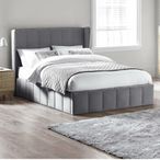 Katie Ottoman Storage Bed - Grey Fabric - Sizes Available