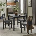 Keats Dining Set - 4 Seater - 110cm - Black