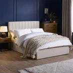 Aylen Ottoman Storage Bed - Oatmeal Linen Fabric - Sizes Available