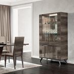 Modern Medea Vitrine - 2 Door - Vintage Oak