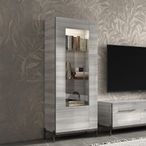 Mia Display Cabinet - 1 Door LHF - Grey