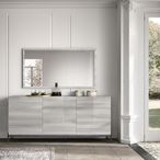 Mia Large Buffet Sideboard - 185cm - 3 Door - Grey
