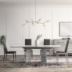 Mia Extending Dining Table - 6-10 Seater - 180cm-270cm - Grey