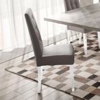 Modern Treviso Dining Chair - Set of 2 - White Upholstered