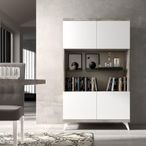 Modern Treviso Vitrine - 2 Door - White