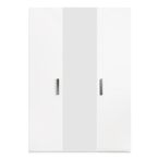 Modern Mara Mirror Wardrobe - 3 Door - White