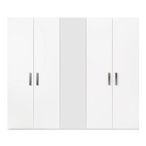 Modern Mara Mirror Wardrobe - 5 Door - White