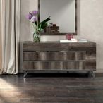 Modern Medea Wide Dresser - 6 Drawer - Vintage Oak