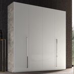 Modern Treviso Wardrobe - 4 Door - Grey