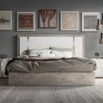 Modern Treviso Bed - Grey - Sizes Available