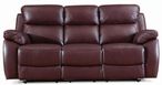 Rivoli Recliner Sofa - Burgundy Leather - 3 Seater