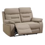 Belgravia Power Recliner Sofa - Taupe Leather - 2 Seater