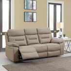 Belgravia Power Recliner Sofa - Taupe Leather - 3 Seater