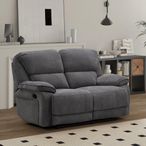 Douglas Recliner Sofa - Dark Grey Fabric - 2 Seater