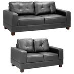 Jerry Sofa Set - Black - 3+2 Seater