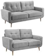 Aurora Sofa Set - Grey - 3+2 Seater