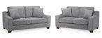 Nebraska Sofa Set - Slate Grey Fabric - 3+2 Seater
