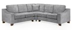 Nebraska Corner Sofa Suite - Slate Grey Fabric - Large